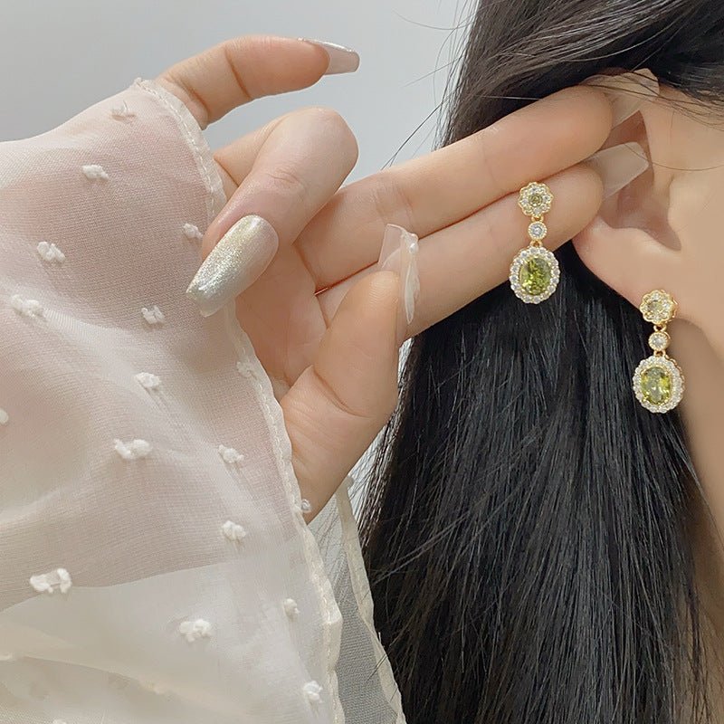 Celine Peridot Earrings - Gold - Plated - Abbott Atelier
