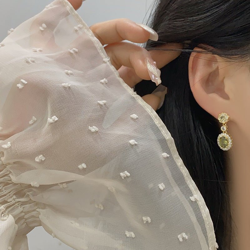 Celine Peridot Earrings - Gold - Plated - Abbott Atelier