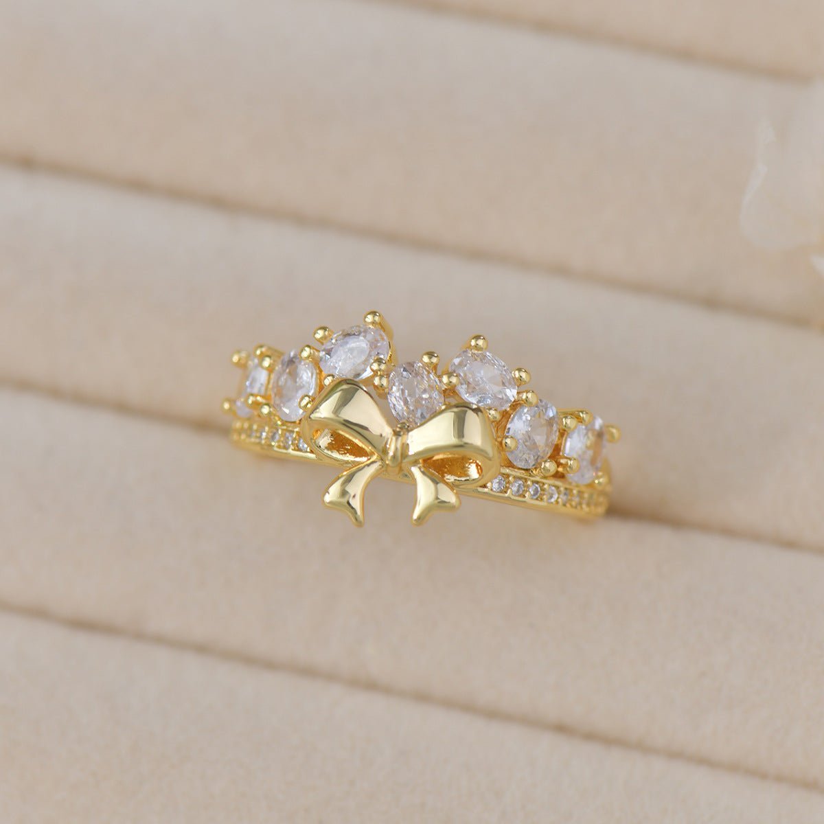 Cherie Bow Ring - Gold Plated Brass - Abbott Atelier