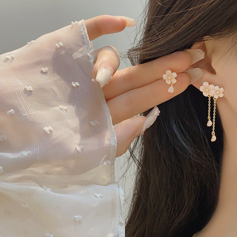 Cherry Blossom Rain Earrings - Gold - Plated - Abbott Atelier