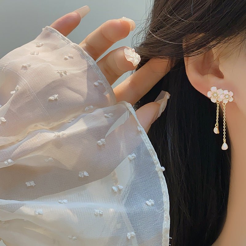 Cherry Blossom Rain Earrings - Gold - Plated - Abbott Atelier