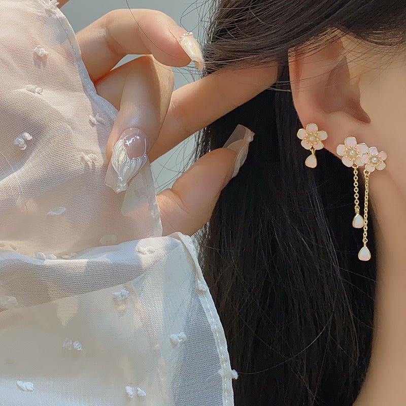Cherry Blossom Rain Earrings - Gold - Plated - Abbott Atelier
