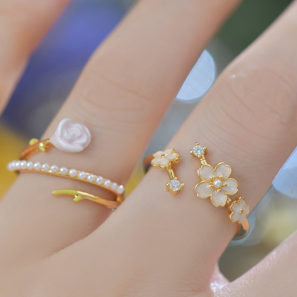 Cherry Blossom Ring - Suki - Gold - Plated - Abbott Atelier