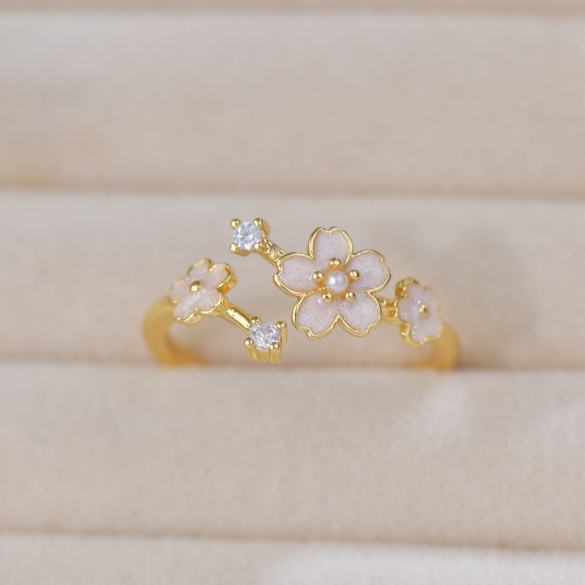 Cherry Blossom Ring - Suki - Gold - Plated - Abbott Atelier