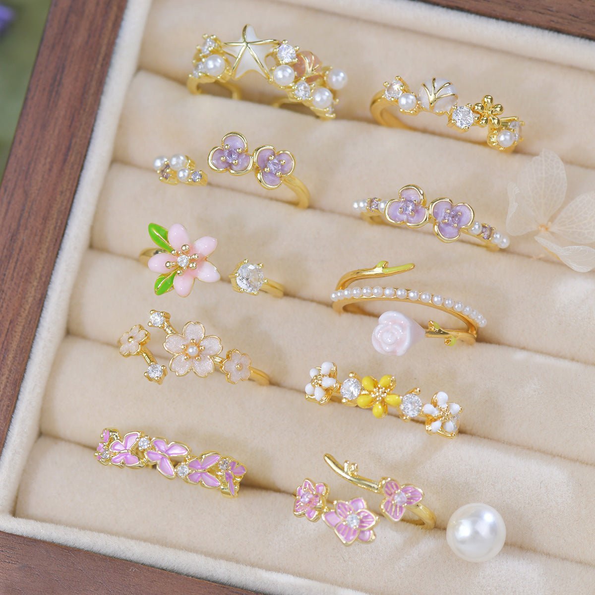 Cherry Blossom Ring - Suki - Gold - Plated - Abbott Atelier