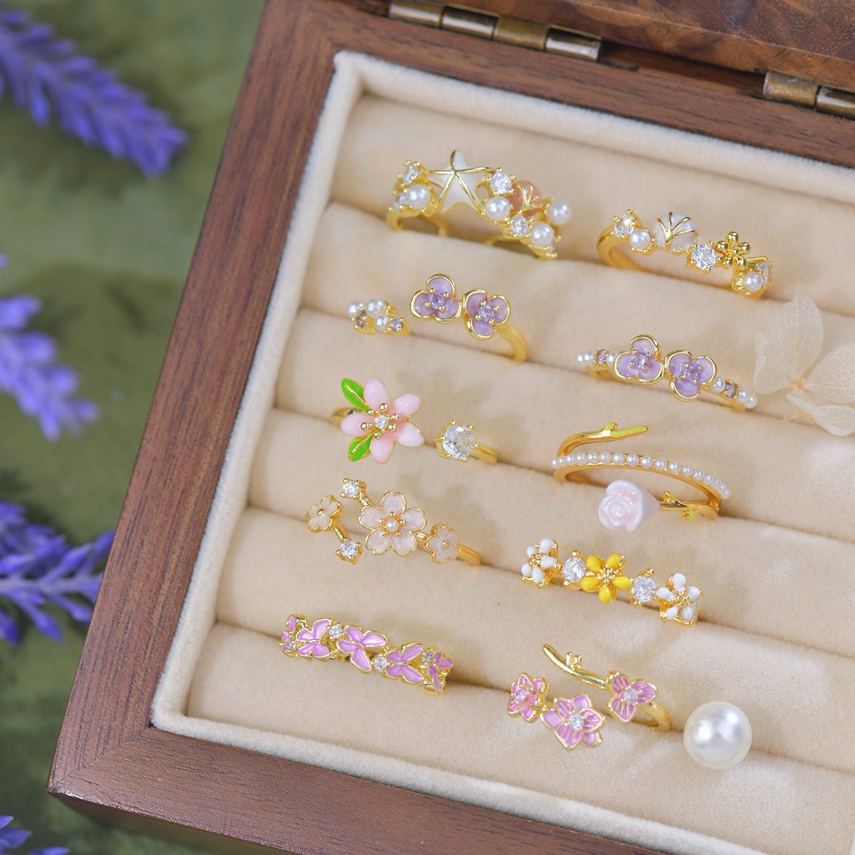 Cherry Blossom Ring - Suki - Gold - Plated - Abbott Atelier