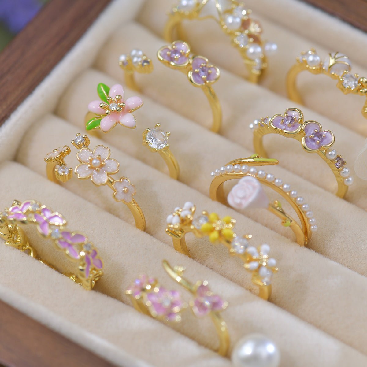 Cherry Blossom Ring - Suki - Gold - Plated - Abbott Atelier