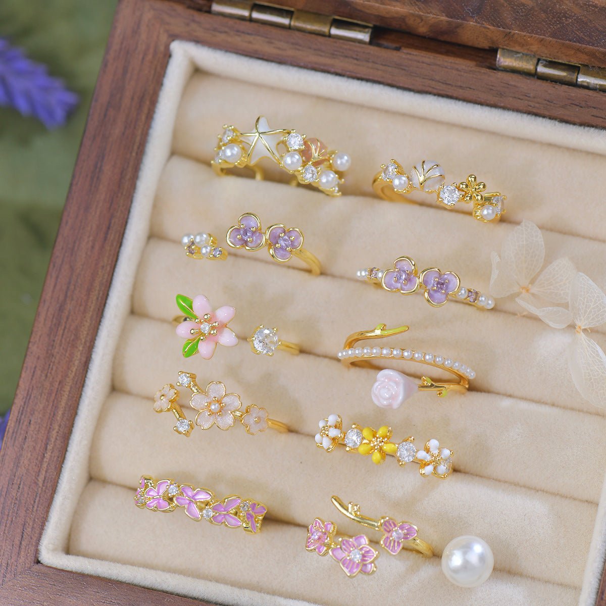 Cherry Blossom Ring - Suki - Gold - Plated - Abbott Atelier