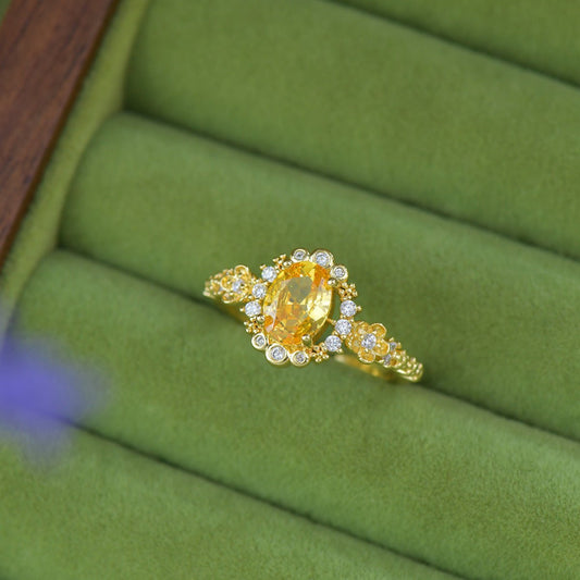 Citrine Bloom Ring - Gold - Plated - Abbott Atelier