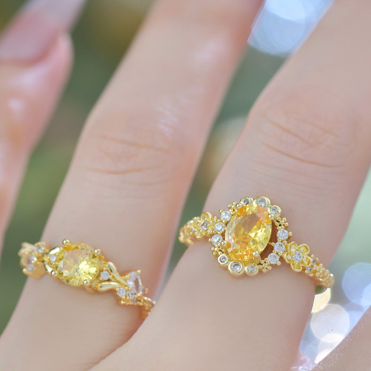 Citrine Bloom Ring - Gold - Plated - Abbott Atelier