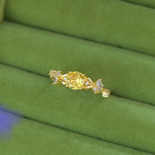 Citrine Starlet Ring - Gold - Plated - Abbott Atelier