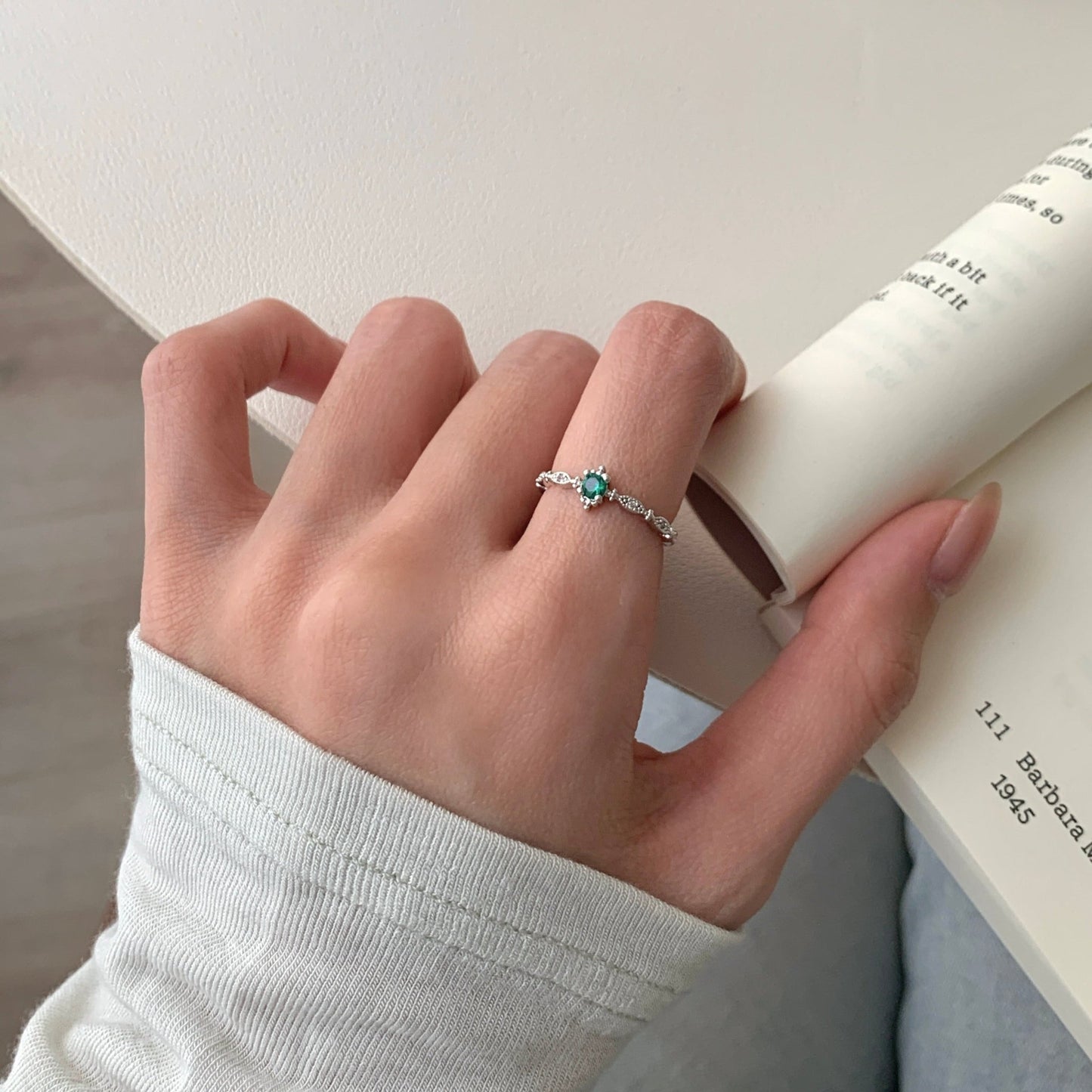 Constance Emerald Ring - Gold - Plated - Abbott Atelier