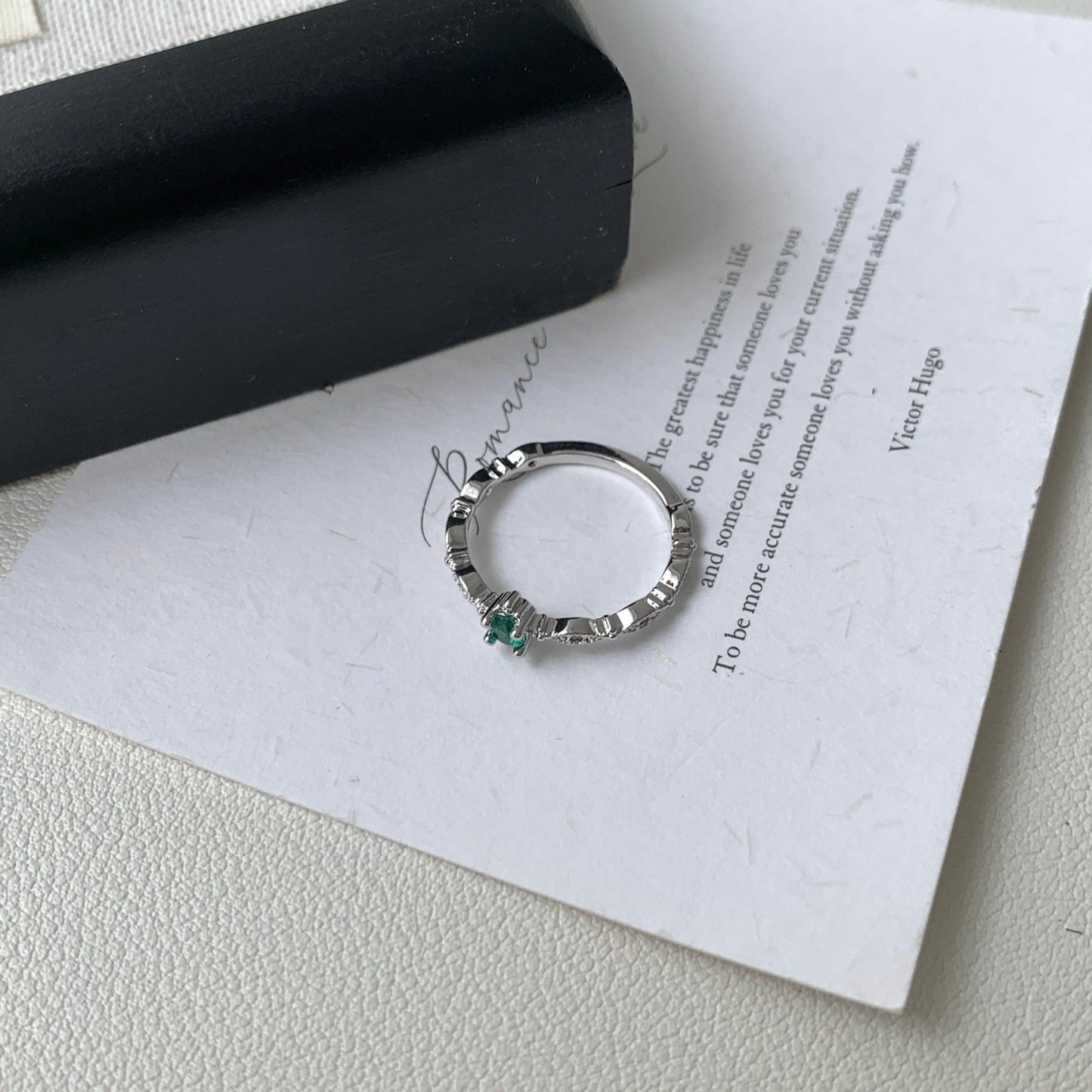 Constance Emerald Ring - Gold - Plated - Abbott Atelier