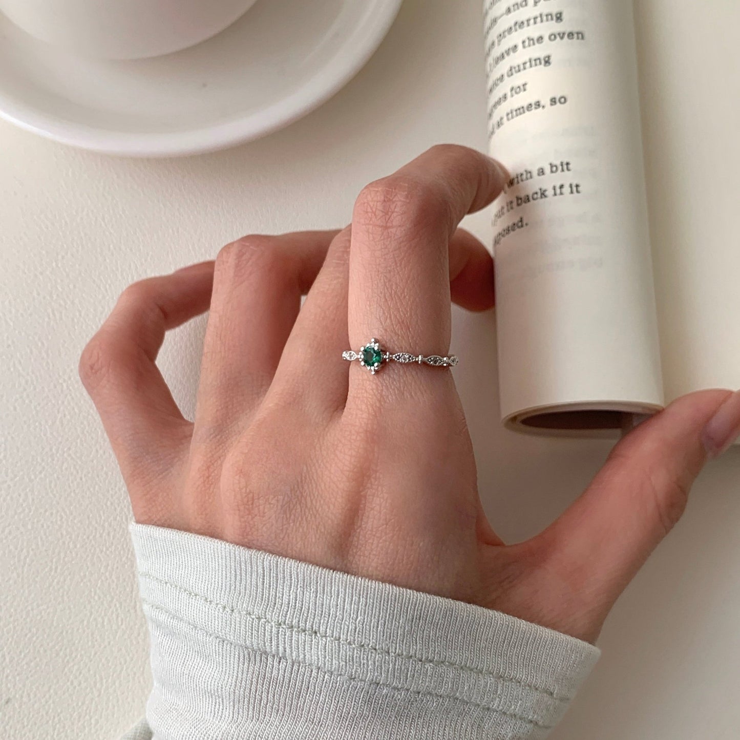 Constance Emerald Ring - Gold - Plated - Abbott Atelier