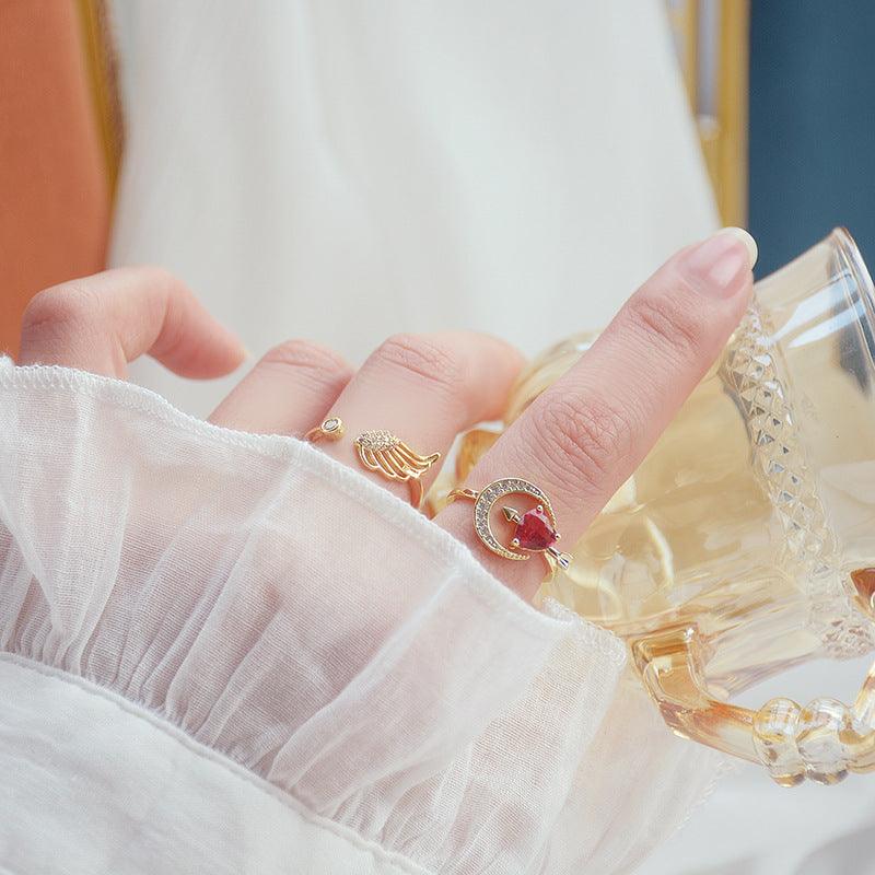 Cupid's Arrow Ring Set - Gold - Plated - Abbott Atelier