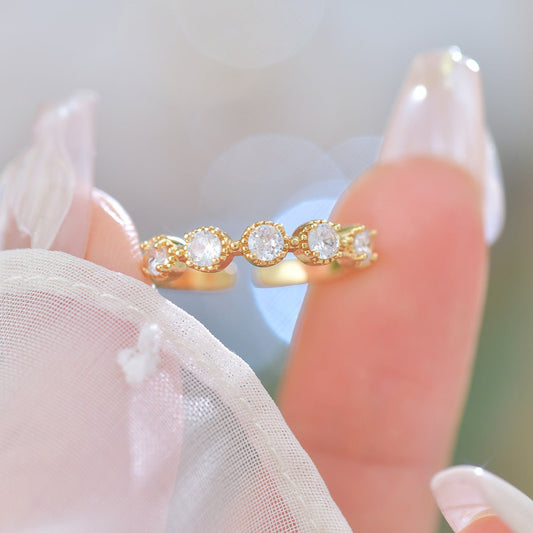 Diamond Band Ring - Gold - Plated - Abbott Atelier