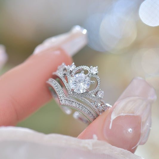 Diamond Tiara Ring Set - Gold - Plated - Abbott Atelier