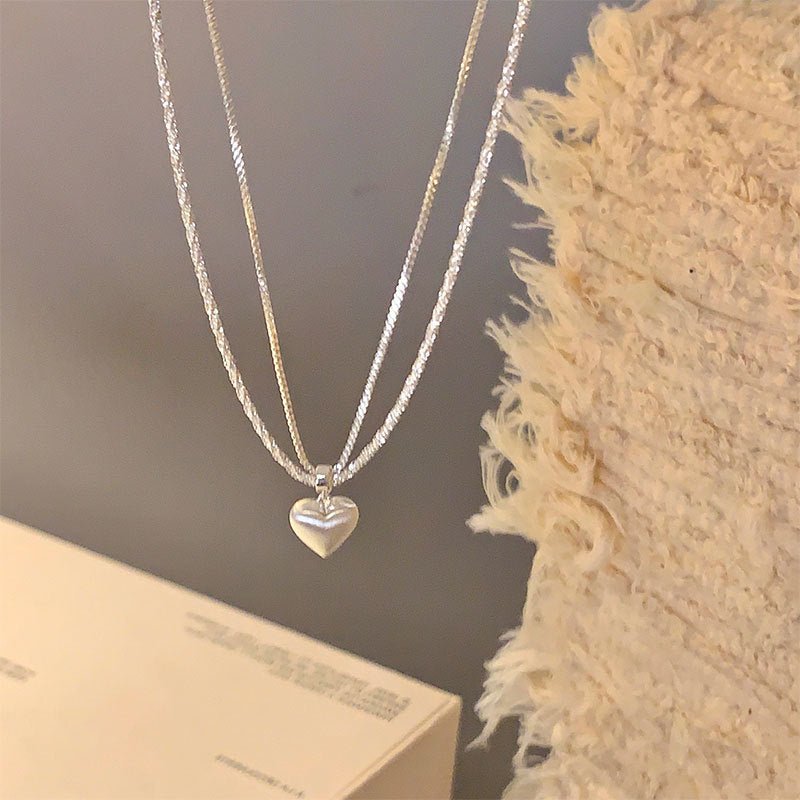 Double Strand Heart Necklace - Gold Plated - Abbott Atelier