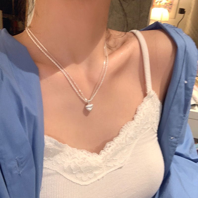 Double Strand Heart Necklace - Gold Plated - Abbott Atelier