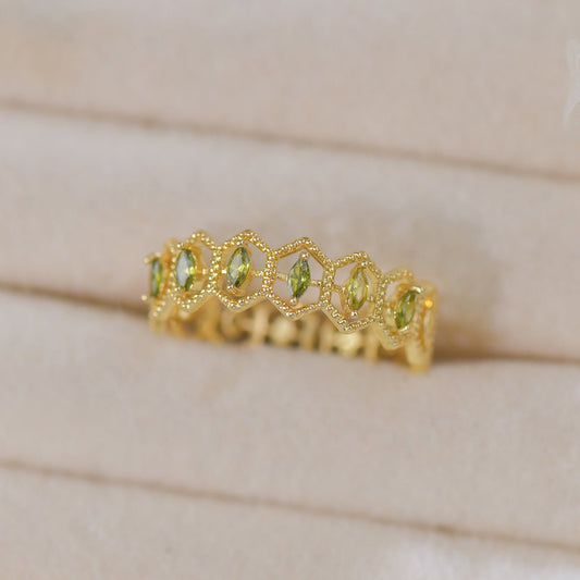 Elowen Marquise Band Ring - Gold - Plated - Abbott Atelier