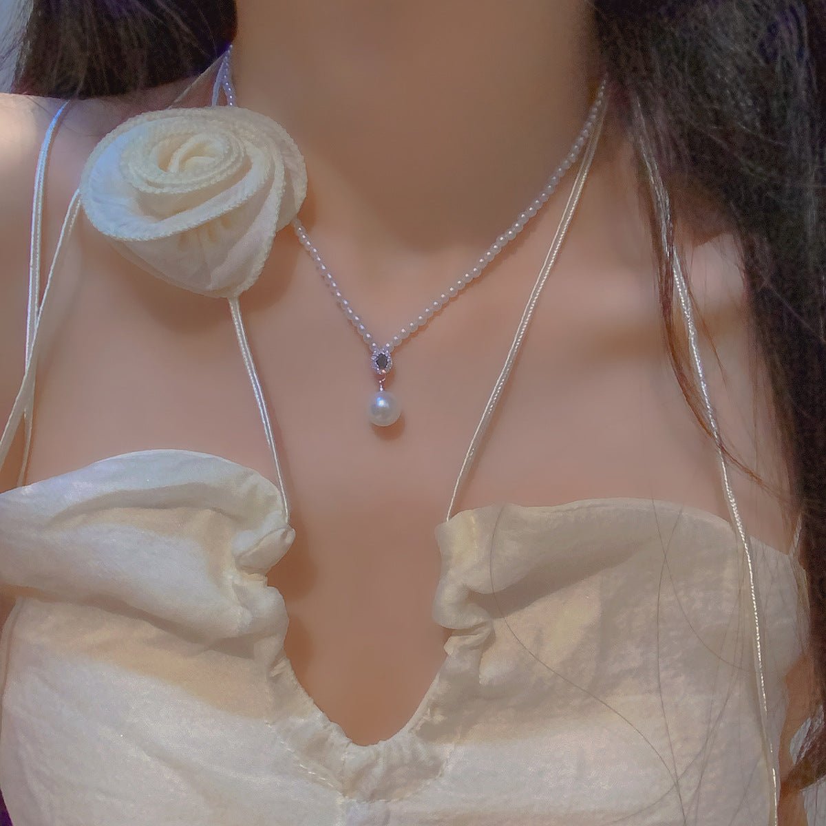 Emerald Pearl Necklace - Gold - Plated - Abbott Atelier