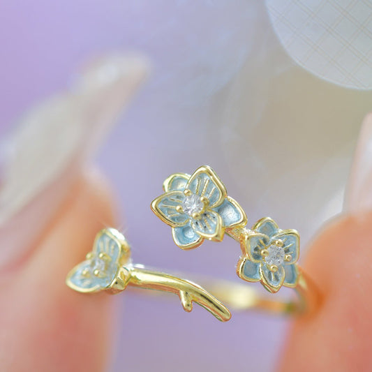 Endless Summer Ring in Blue - Gold - Plated - Abbott Atelier