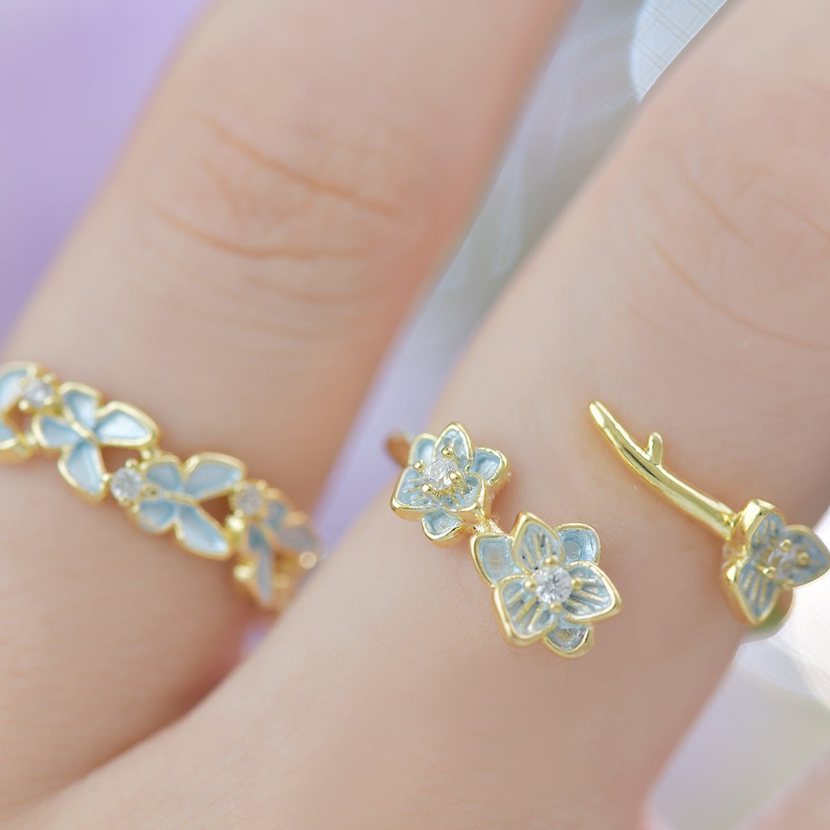 Endless Summer Ring in Blue - Gold - Plated - Abbott Atelier