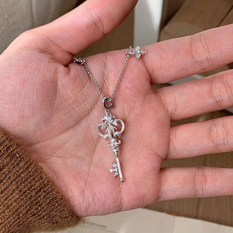 Fleur de Lys Key Necklace - Gold Plated - Abbott Atelier