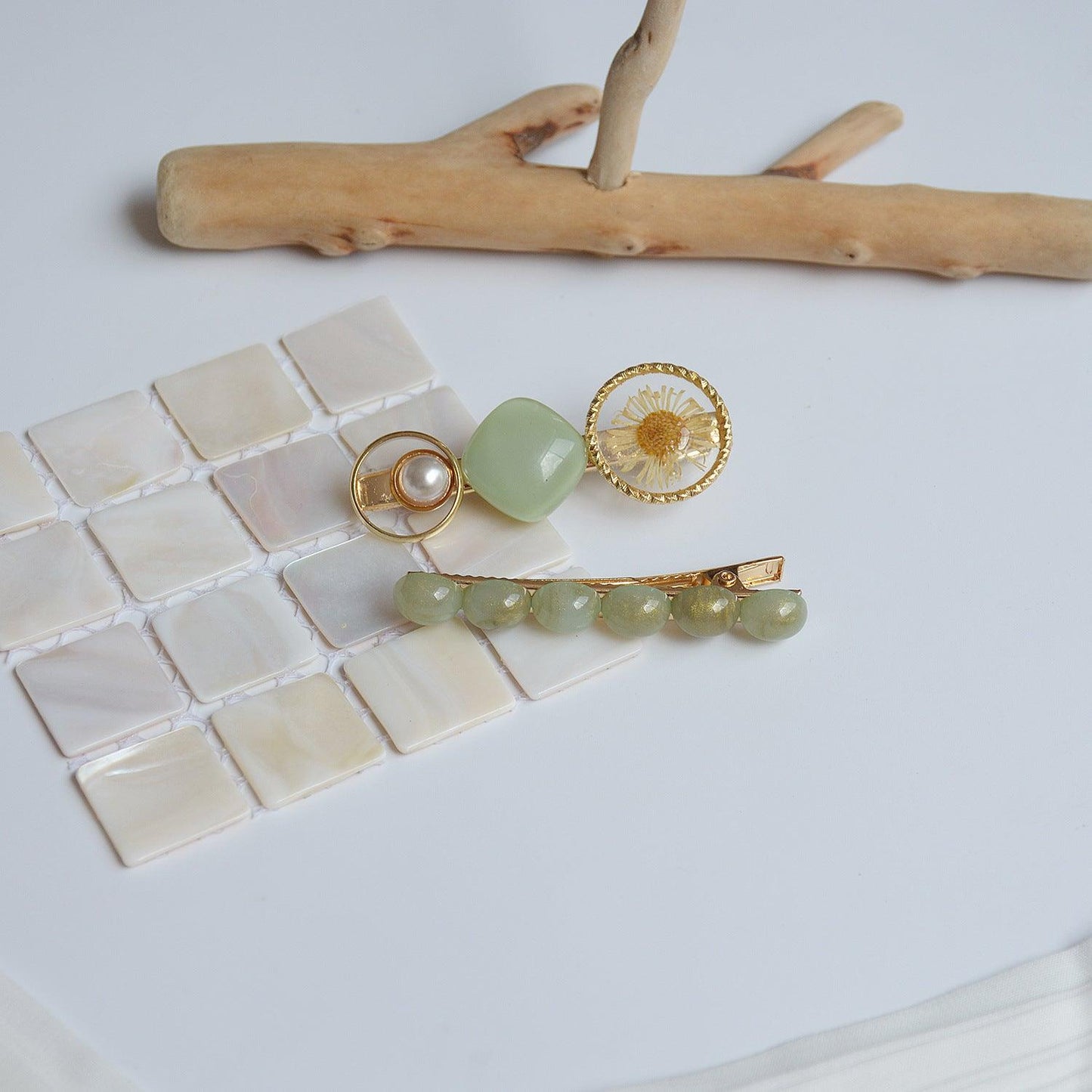 Floral Barrette Set - For Hair - Abbott Atelier