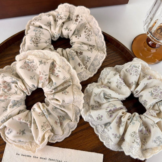 Floral Scrunchie (3 Colors) - For Hair - Abbott Atelier