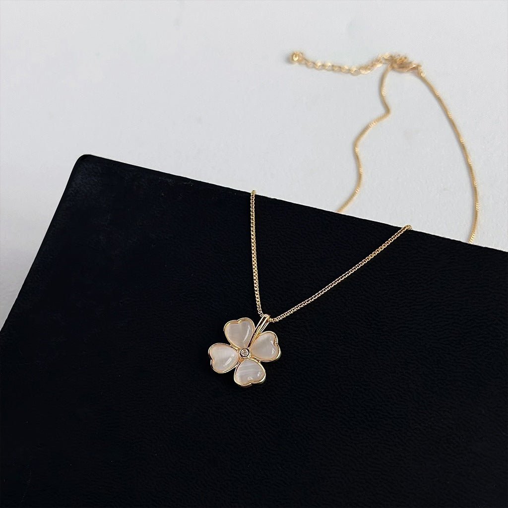 Four Leaf Clover Necklace - Gold - Plated - Abbott Atelier