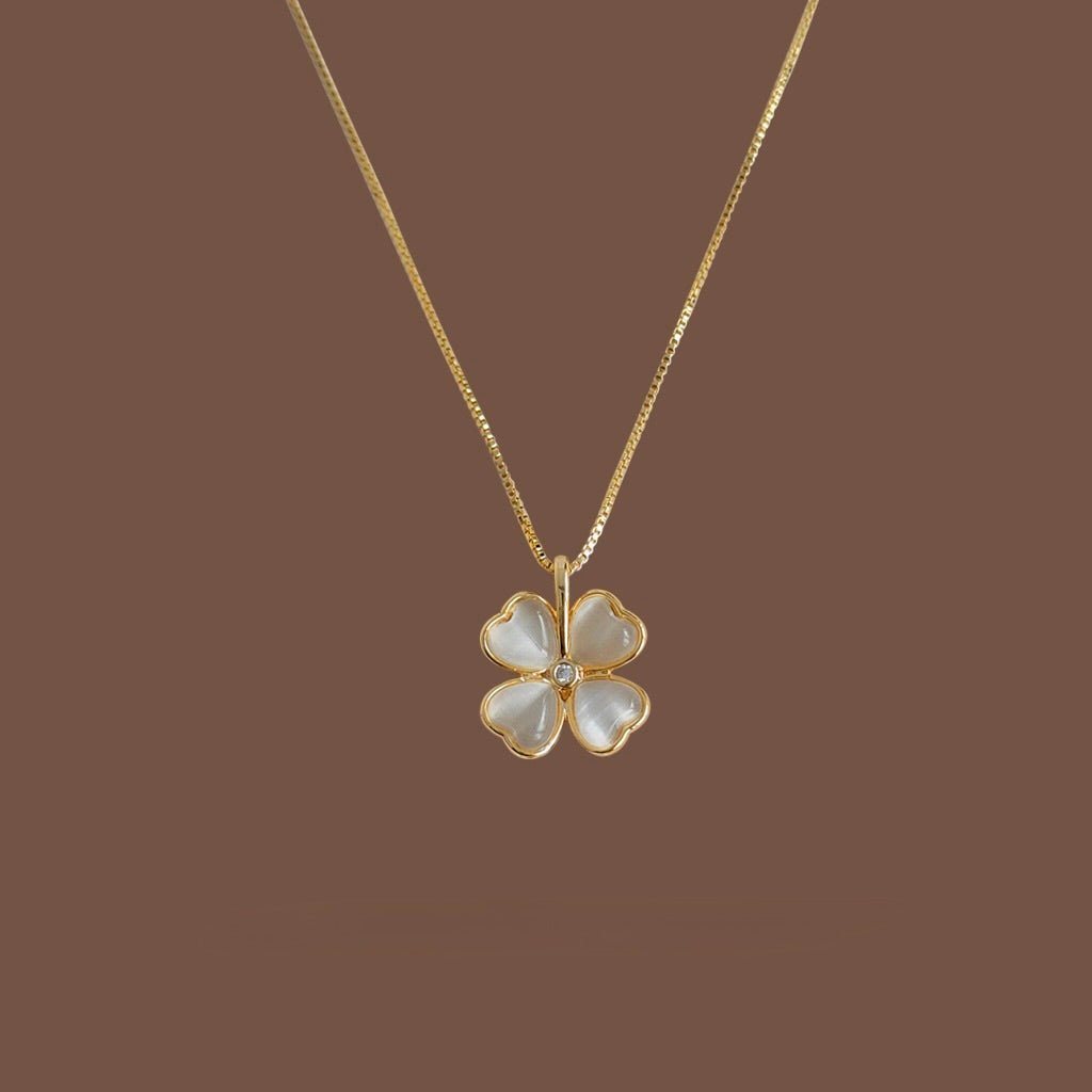 Four Leaf Clover Necklace - Gold - Plated - Abbott Atelier