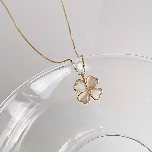 Four Leaf Clover Necklace - Gold - Plated - Abbott Atelier