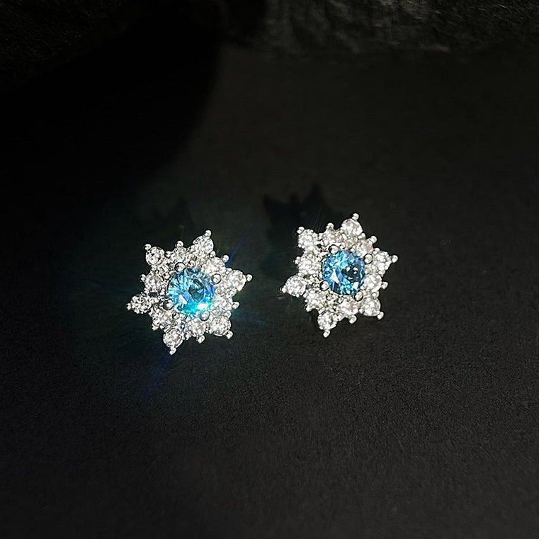 Frosted Snowflake Earrings - Hypoallergenic - Abbott Atelier