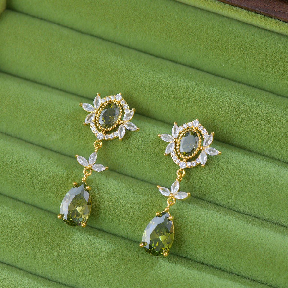 Garden of Eden Drop Earrings Abbott Atelier Romantic Jewelry