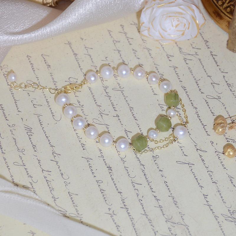 Grape Jade and Pearl Bracelet - Grape Jade - Abbott Atelier