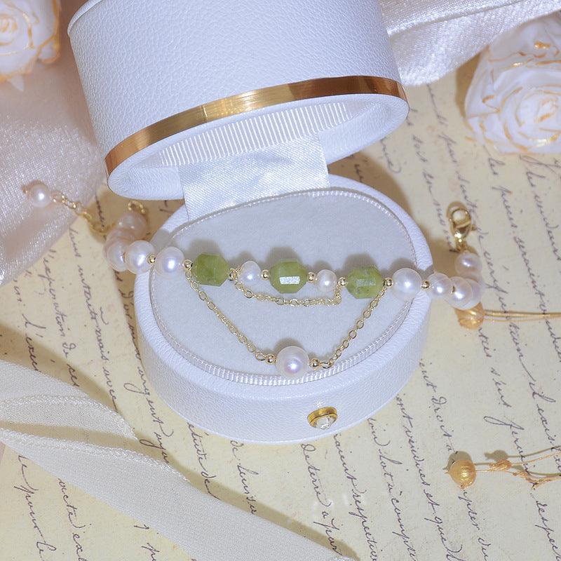 Grape Jade and Pearl Bracelet - Grape Jade - Abbott Atelier