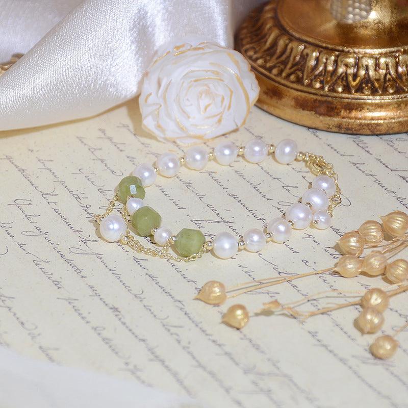 Grape Jade and Pearl Bracelet - Grape Jade - Abbott Atelier