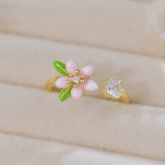 Haru Cherry Blossom Ring - Gold - Plated - Abbott Atelier