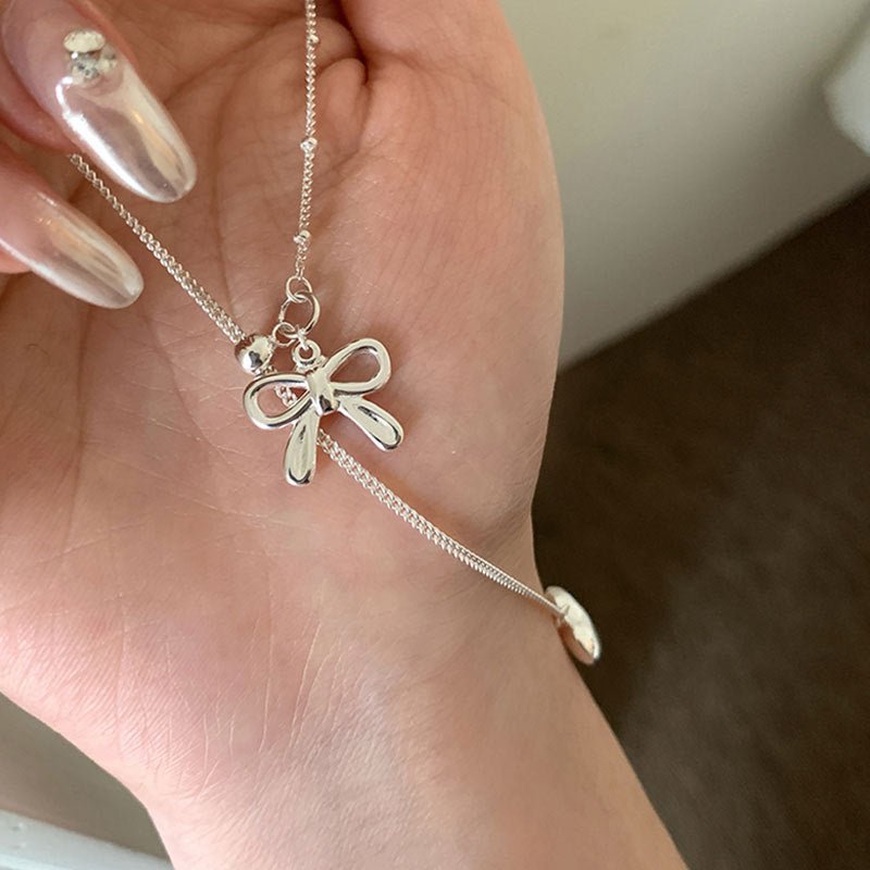 Heartstring Bow Necklace - Gold Plated - Abbott Atelier