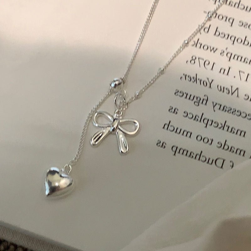 Heartstring Bow Necklace - Gold Plated - Abbott Atelier