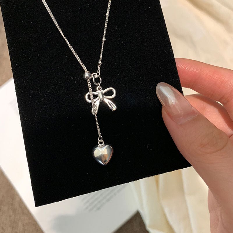 Heartstring Bow Necklace - Gold Plated - Abbott Atelier