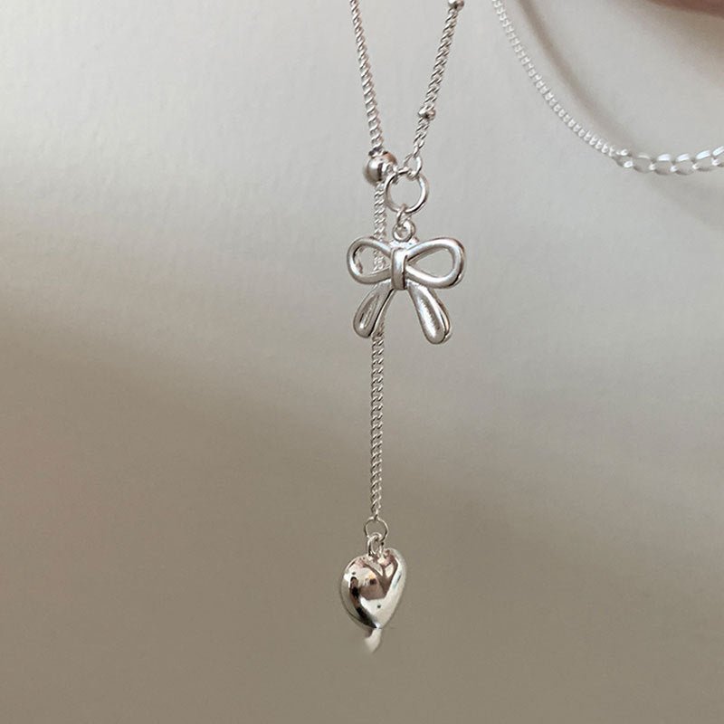 Heartstring Bow Necklace - Gold Plated - Abbott Atelier