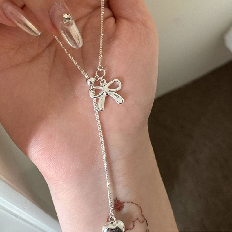 Heartstring Bow Necklace - Gold Plated - Abbott Atelier