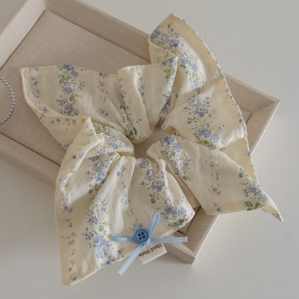 Hydrangea Square Scrunchie - For Hair - Abbott Atelier