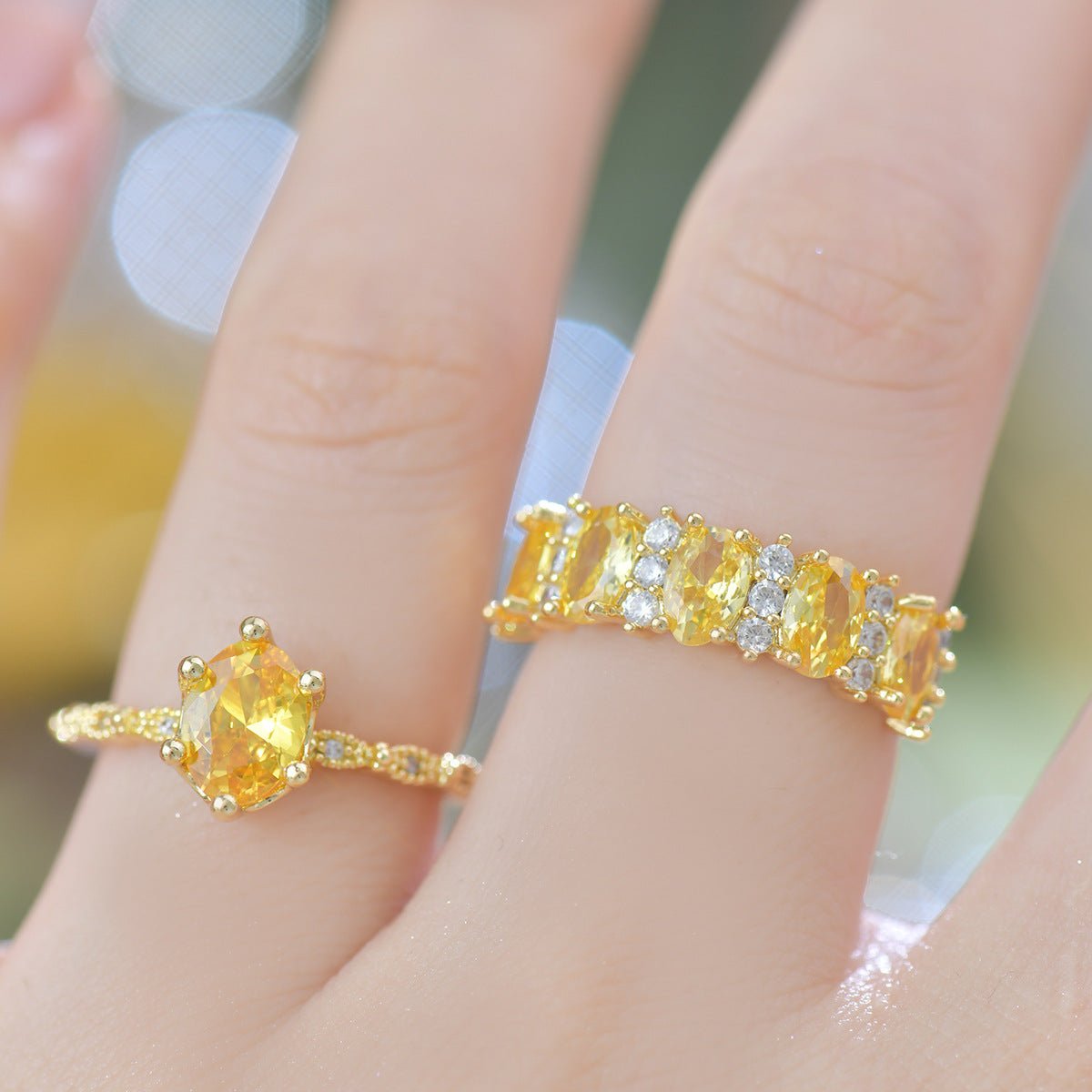 Imperial Citrine Band Ring - Gold - Plated - Abbott Atelier