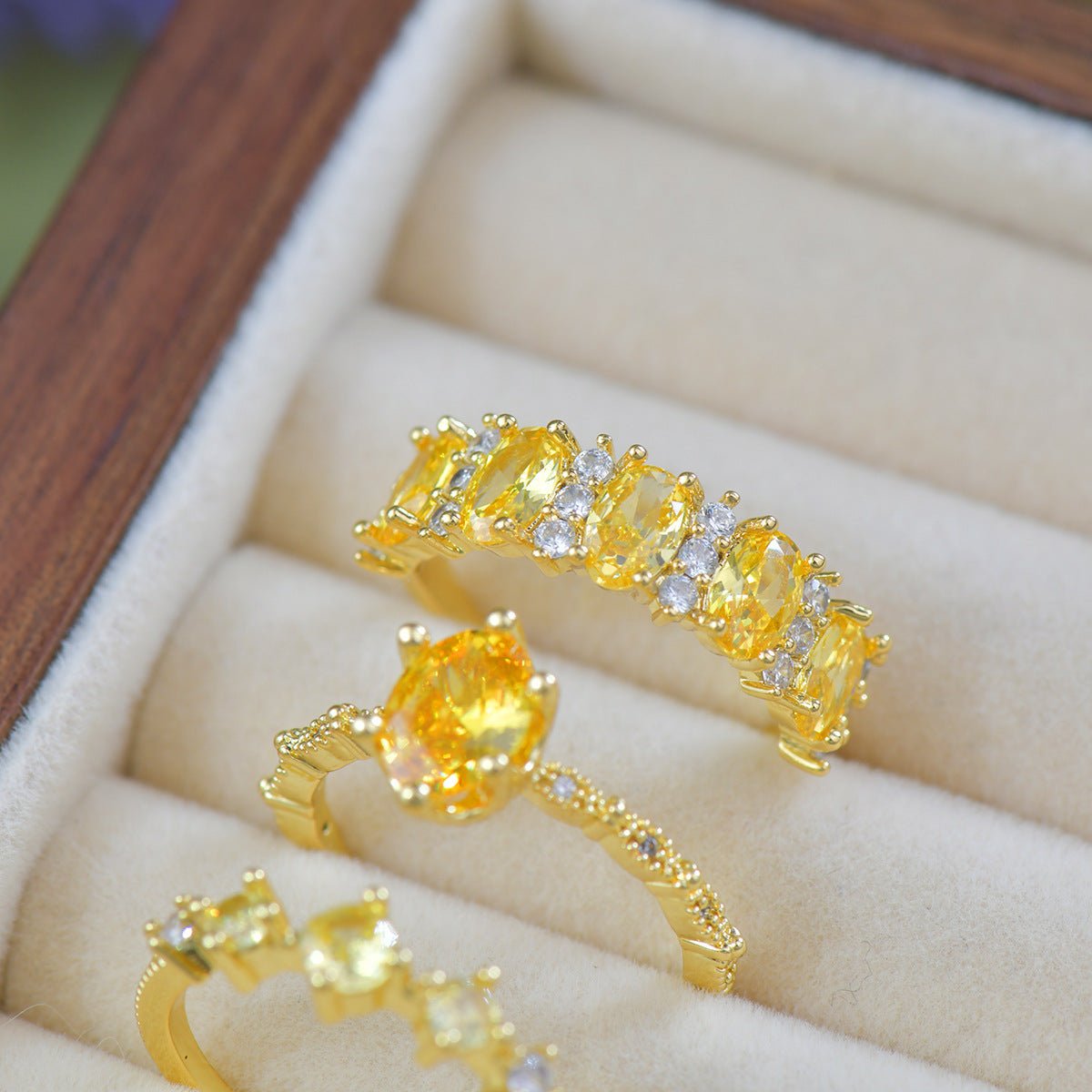 Imperial Citrine Band Ring - Gold - Plated - Abbott Atelier