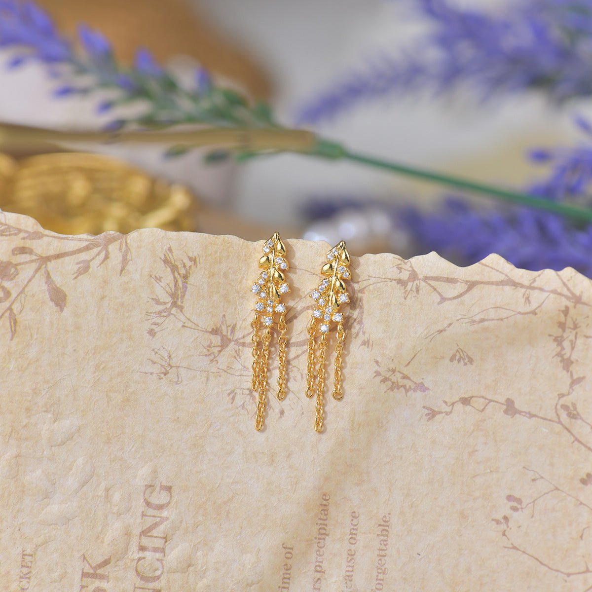 Isadora Chandelier Earrings in Gold - Hypoallergenic - Abbott Atelier