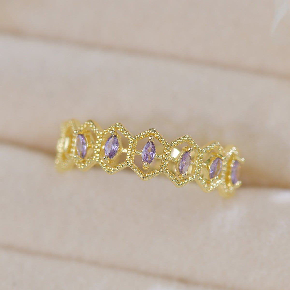 Isolde Marquise Band Ring - Gold - Plated - Abbott Atelier