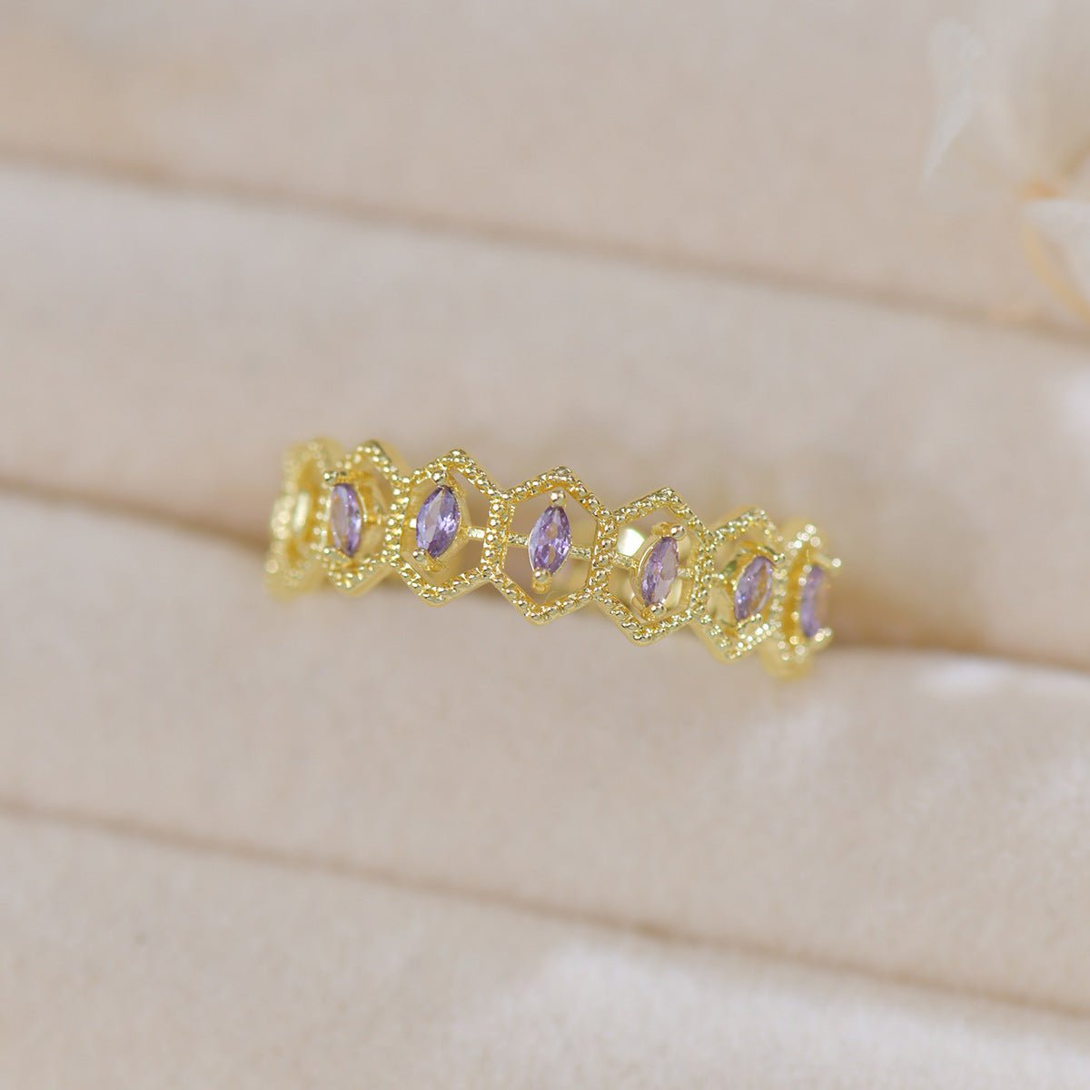 Isolde Marquise Band Ring - Gold - Plated - Abbott Atelier